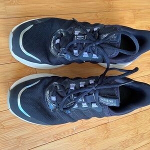 adidas navy slip on Athletic Sneakers with Lavender Accents